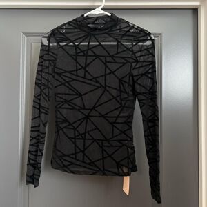 Sheer long sleeve shirt